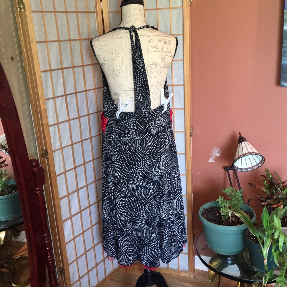 * SOLD* Torrid Halter Retro Pin-Up Black Dress - Picture 3 of 13